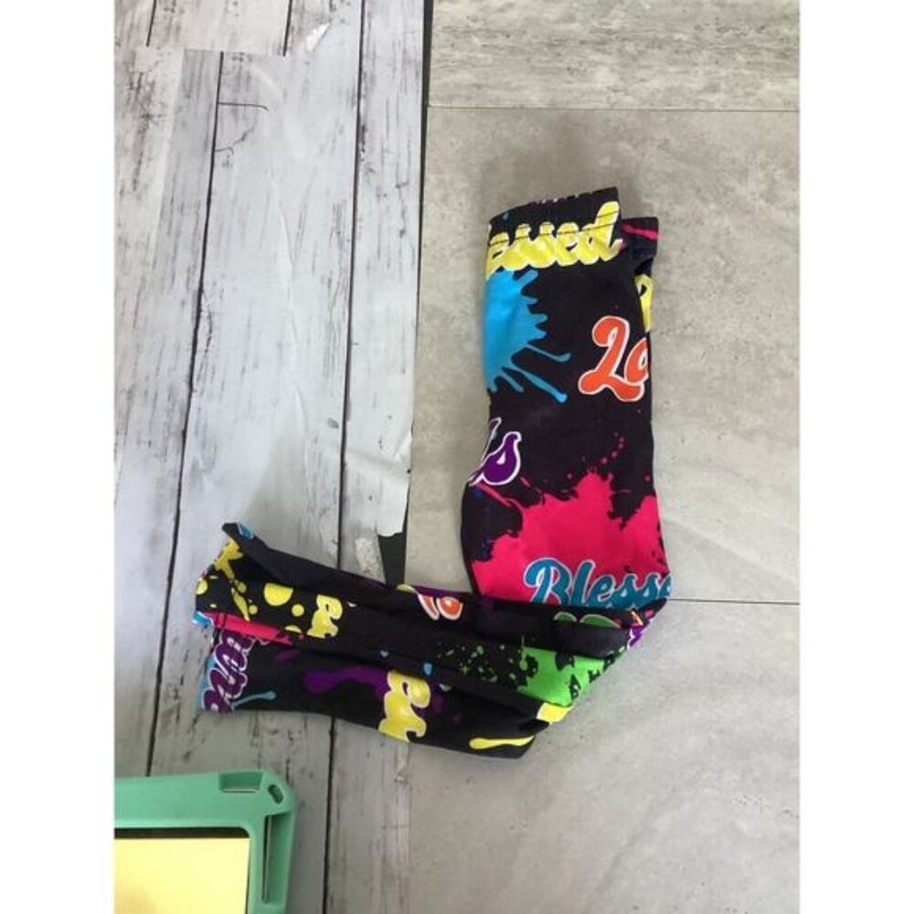 Pre-owned Girls/Bless/Love Leggings Graffiti Star Size 2T